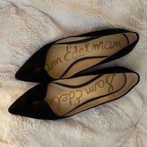 Black Suede Keyhole Flats